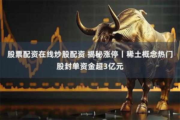 股票配资在线炒股配资 揭秘涨停丨稀土概念热门股封单资金超3亿元
